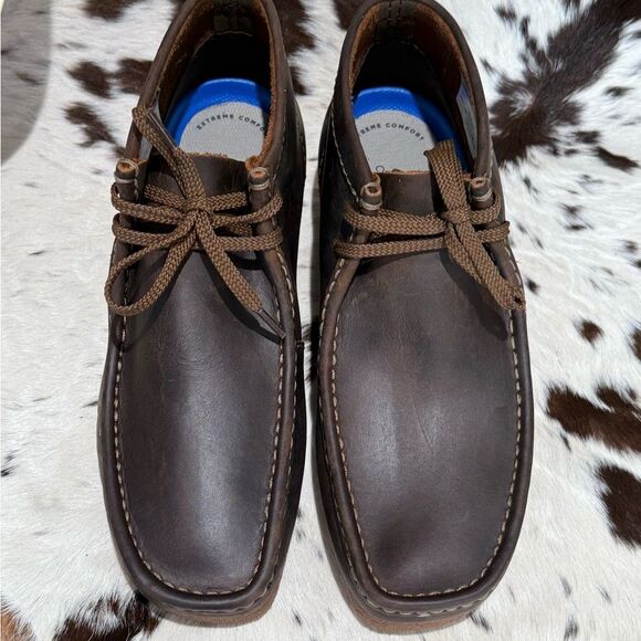 Clarks Shacre 59436 Men's Brown Leather Casual Ankle Chukka Boots B70 - Picture 5 of 13